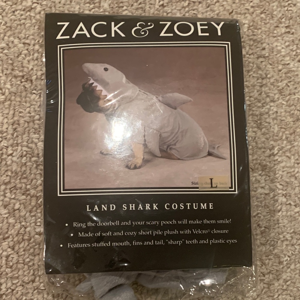 Zack & Zoey Gray Land Shark Dog Costume